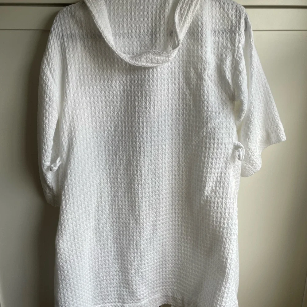 Nordstrom White Waffle-Knit Robe - Picture 4 of 5